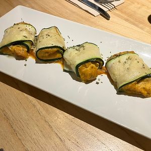 Rollitos de calabacín y calabaza  at Alive in Barcelona