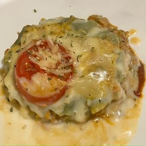 Lasaña de Heura, verduras y legumbreta  at Alive in Barcelona