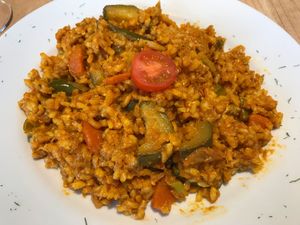 Paella vegana sense gluten  at Alive in Barcelona