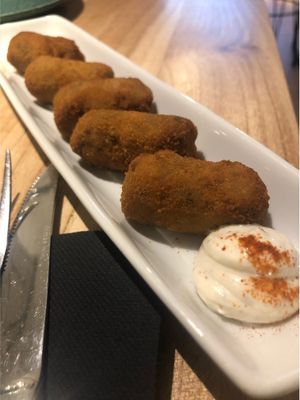 Mushroom croquettes  at Alive in Barcelona