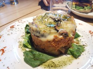 Moussaka at Alive in Barcelona