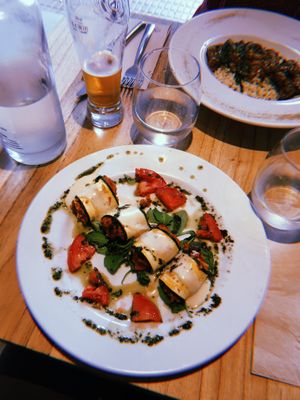 Zuchini with vegan bolognese at Alive in Barcelona