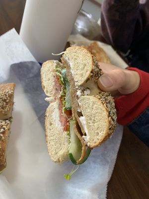 Delicious breakfast sandwich and a selection of vegan pastries daily    at Glen Mountain Market in Watkins Glen
