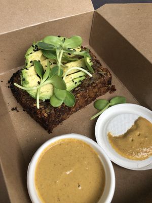 Pictured is the avocado toast  at Tiny Moreso in Portland