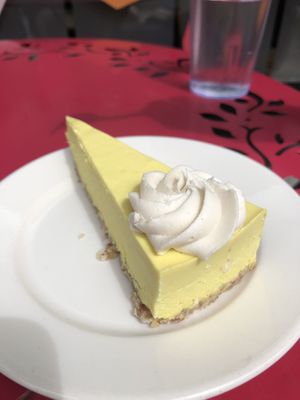 Pictured is the passion fruit cheesecake  at Tiny Moreso in Portland