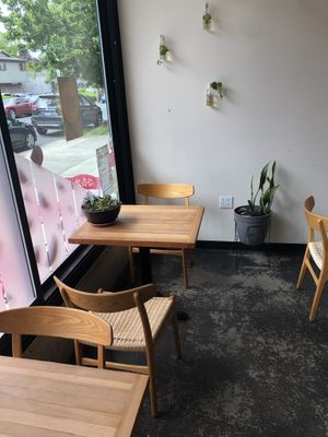 Pictured is the indoor seating   at Tiny Moreso in Portland