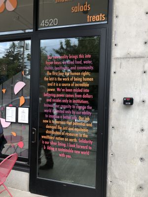 Pictured is the storefront  at Tiny Moreso in Portland