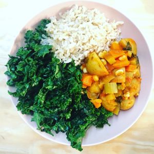 Daily stew "as a meal" bowl (V+GF) at Tiny Moreso in Portland