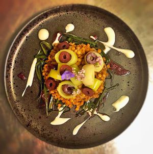 Rote Linsen, Oliven, Lauch at V-mOnd in Thun