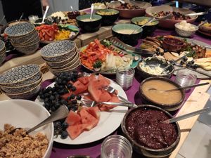 Saturday brunch spread at V-mOnd in Thun