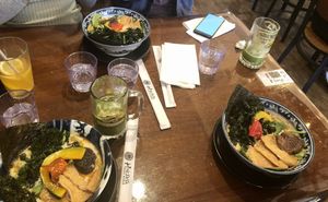 #vegan Soymilk Ramen so good that the whole table orders it, even when only 1/4 of the people at the table are 🌱 vegan  at Hinodeya Ramen in San Francisco
