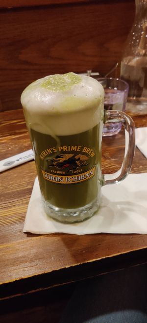 Matcha beer - won't be getting this again! at Hinodeya Ramen in San Francisco