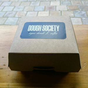 doughnut box at Dough Society in East London