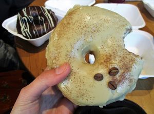 Latte donut at Dough Society in East London