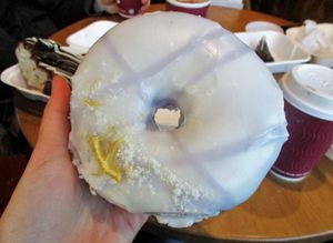 Lemon and lavender donut at Dough Society in East London