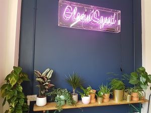 interior at the back at Dough Society in East London