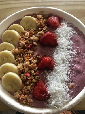 Berry smoothly bowl for 249 baht  at USM - VAVA Frozen Yogurt in Koh Samui