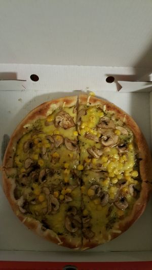 Vegan Garlic Mushroom with Sweetcorn at La Bella in Cleethorpes