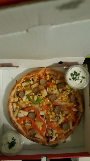 Veggie with Vegan Sausage  at La Bella in Cleethorpes