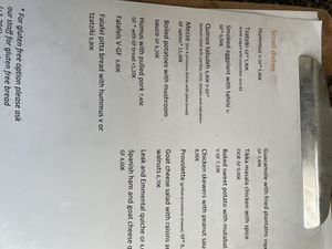 Menu  at La Cabra en el Tejado in Madrid