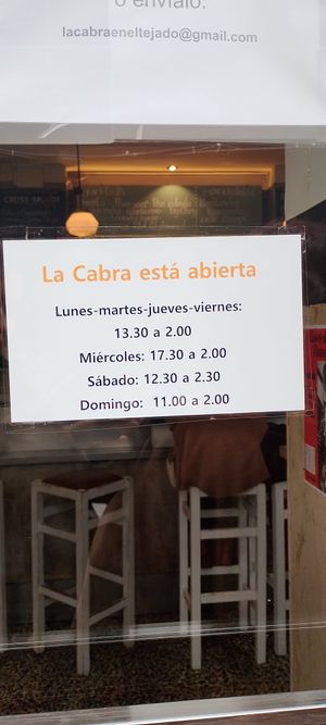 at La Cabra en el Tejado in Madrid