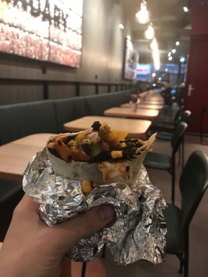 Vegan Burrito with Sweet Potato at Chidoz in Eindhoven