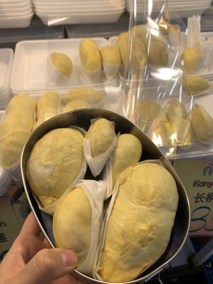 … durian!!! Bring container😄 at Or Tor Kor in Bangkok
