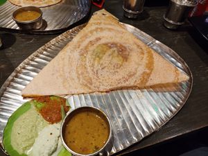 Onion masala dosa at Saravana Bhavan - Arya Bhaven in London