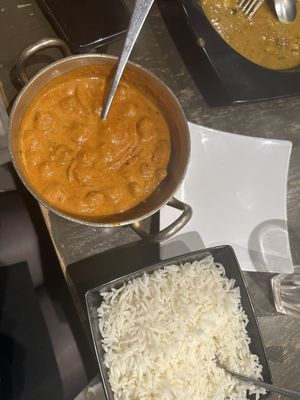 Soya makhani and rice  at Saravana Bhavan - Arya Bhaven in London
