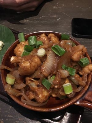 Cauliflower machurian at Saravana Bhavan - Arya Bhaven in London