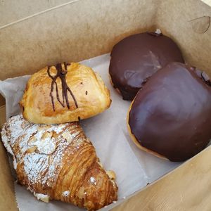 Almond croissant, Boston creams & chocolate croissant at The Sweet Praxis in Syracuse
