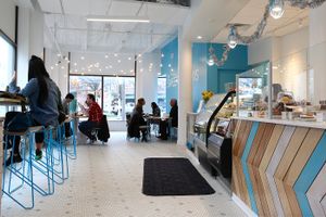 Dining area at The Sweet Praxis in Syracuse