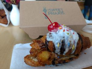 Vegan banana spit at The Sweet Praxis in Syracuse