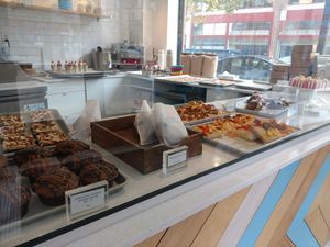 muffins and foccacia at The Sweet Praxis in Syracuse