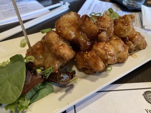 ShangHai Cauliflower Appetizer.  I would probably ask for extra sauce on the side next time, but it was really good   at Terry's Terrace in Harrison Charter Township