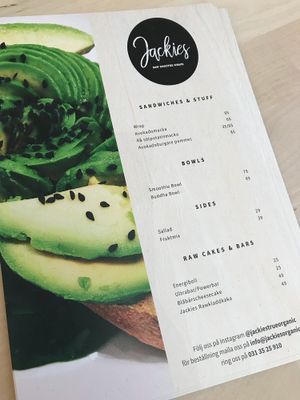 Food Menu at Jackies in Kungsbacka