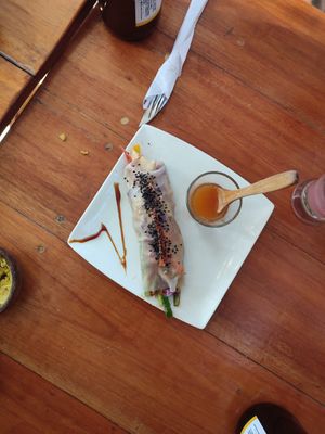 Spring rollsa at Bambu in San Marcos Sierras