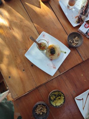 Arepa at Bambu in San Marcos Sierras