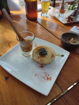 Arepa at Bambu in San Marcos Sierras