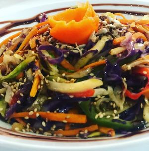 Wok de verduras  at Bambu in San Marcos Sierras