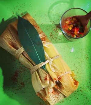 Humita en chala at Bambu in San Marcos Sierras