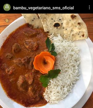 Tikka massala vegano  at Bambu in San Marcos Sierras