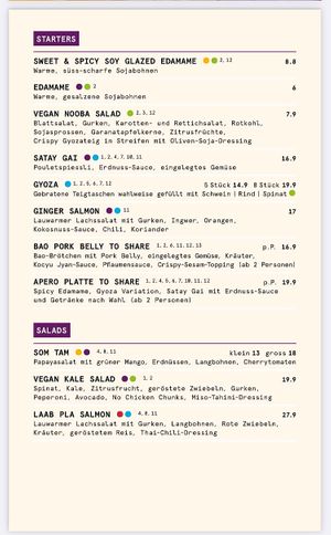 starters & salads at Nooba Restaurant in Laax