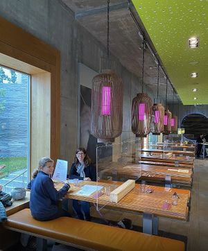 Seating  #Veganuary at Nooba Restaurant in Laax