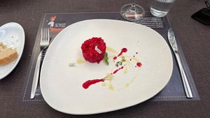 Risotto with cactus figs at El Duende del Fuego in La Palma