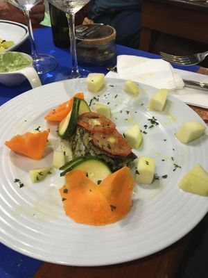 Spinach soufflé with vegan cheese at Enriclai in La Palma