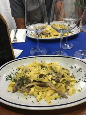 Tagliatelle with mushrooms  at Enriclai in La Palma
