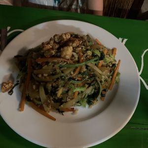 Stir fry  at Mana del Jardin in Puerto Escondido