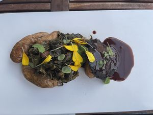 Steak and potatoes    at Max Well in New Orleans