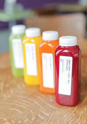 Selection of Cold Pressed Juices at Max Well in New Orleans